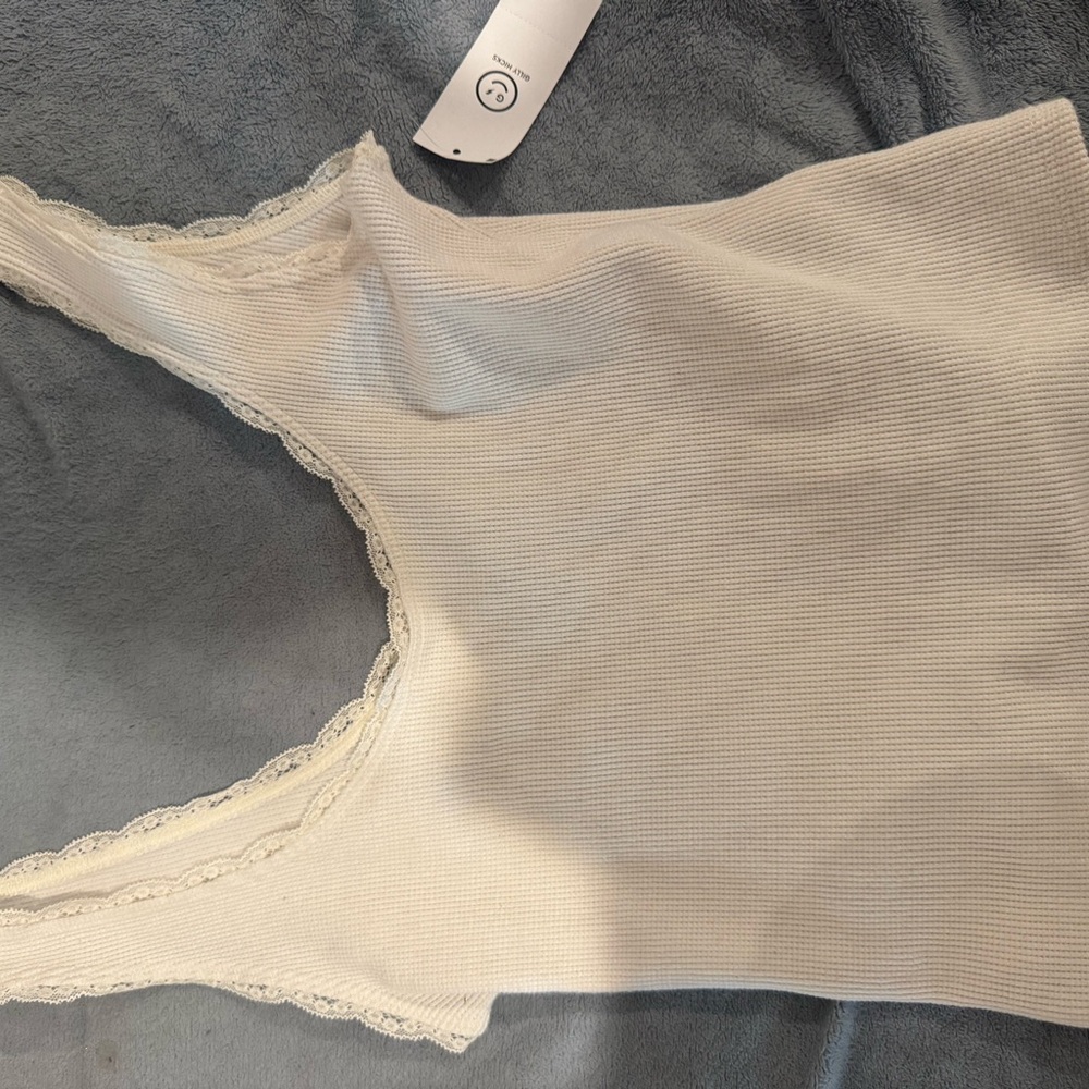 Gilly Hicks Cream Lace-Trimmed Chemise